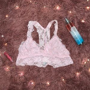 Light pink, lace, racer back bralette